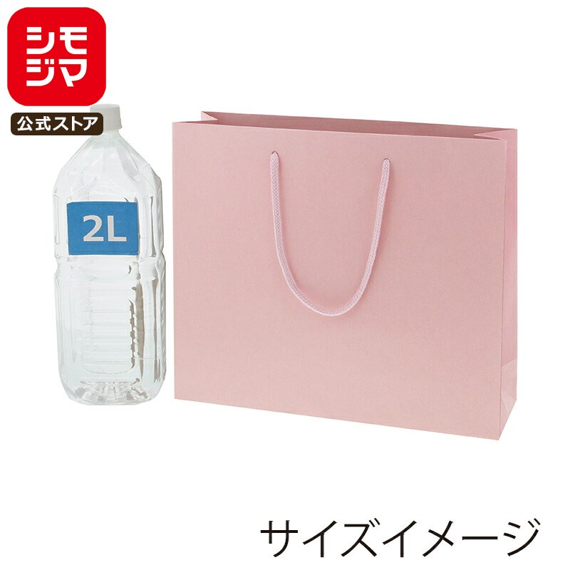 HEIKO 紙袋 手提げ紙袋 カラーチャームバッグ 3才 ピンク 幅330×マチ100×高290mm 10枚入 業務用 ラッピング シモジマコード005320121
