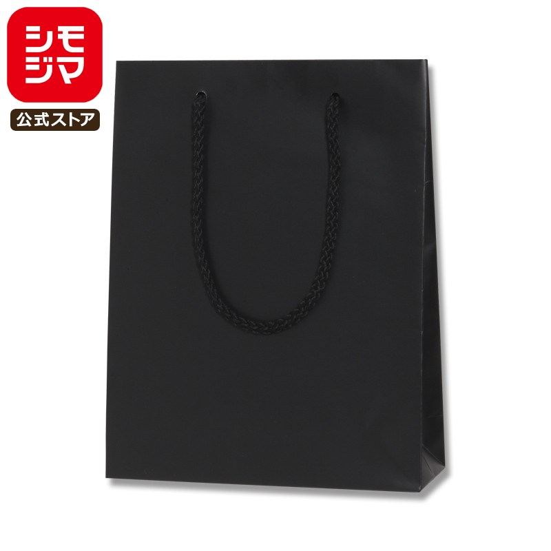 HEIKO 紙袋 手提げ紙袋 ブライトバッグ MM 黒(MT) 幅185×マチ65×高240mm 10枚入 ブラック 業務用 ラッピング シモジマコード0061...