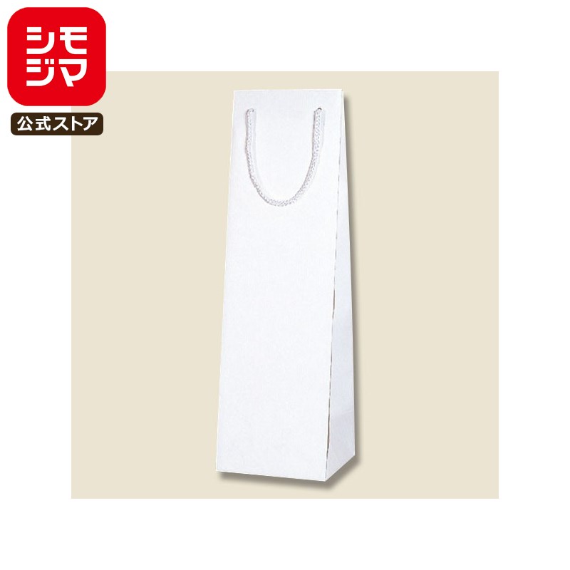 HEIKO 紙袋 手提げ紙袋 Kバッグ ワイン1本 白エンボス 幅110×マチ100×高365mm 10枚入 ホワイト 業務用 ラッピング シモジマコード006145502