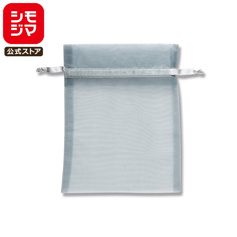 ギフト バッグ 10枚 巾着 袋 オーガンジーバッグ M シルバー シモジマ HEIKO