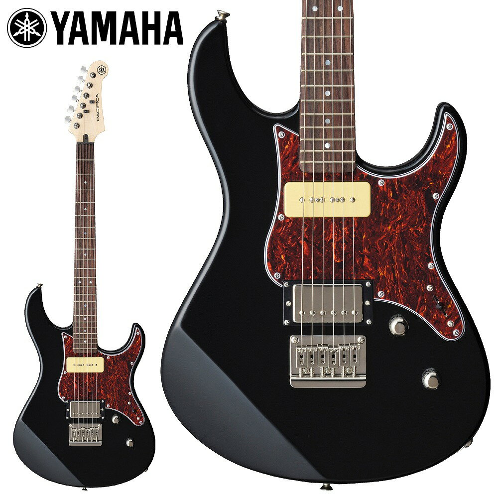 正確な音程、高い演奏性、多彩な音色、高品質なサウンド。上級モデルで開発されたアイデアや技術を惜しみなく注ぎ込んだヤマハを代表する”パシフィカ・シリーズ”! エレキギターの魅力を伝える、クオリティ&コストパフォーマンスの高いモデルです。 フロントピックアップにP-90タイプのシングルコイルを、リアピックアップにはカバードハムバッキングを採用。 1シングル、1ハムバッカーというシンプルで斬新なピックアップ配列ながら、存在感のあるフロントシングルとパワーとエッヂを兼ね備えたリアハムバッキングの組み合わせによりクリーンサウンドからヘヴィなディストーションサウンドまでを幅広くカバーし、パシフィカ・シリーズのオリジナルコンセプトでもあるヴァーサタイルな演奏スタイルに対応。 Grover社製Lockingチューナー、Graph Tech社製 Black TUSQナット、べっ甲柄4プライピックガードなど、機能面・外観面においてもワンランク上の仕様です。 ●Body:Alder ●Neck:Maple(Bolt-on) ●Fingerboard:Rosewood 22F ●Pickups:Alnico V P-90(フロント) Alnico V Humbacker(リア) ●Contorol:1 Volume 1 Tone/Coil Tap SW 3 Way-Switch