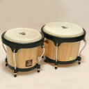 【LP Aspire Wood Bongos】 LP Aspire ウッドボンゴは、初心者のためのお求めやすい価格の木製ボンゴです。小さめの6 3/4″と 8″の生皮成形のヘッドを窯乾燥のSiam Oak製ボディにセット、メローでリッチなサウンドです。 キューバンスタイルのハードウェアに直径 9/32″のラグを使用し、LP Aspire EZ Curve リムを採用しています。サイズ:6-3/4”+8”材質:ウッド カラー：Natural Wood Finish