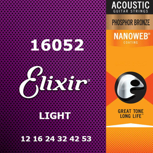 ナノウェブ(NanoWeb)極薄コーティング 新登場の極薄コーティング弦です。新規開発技術により、コーティング厚が従来(ポリウェブ)の30%という薄さを実現。ナノメートルの領域にまで薄さを極めました。(ナノメートルは、百万分の1ミリです。)コーティングの原理及び手法はポリウェブコーティングと同じです。 ●コーティングの無い弦のような生き生きとしたサウンドを長期堪能することができます。 ●弾き心地や感触もコーティングの無い弦により近いものが得られます。 ●多くのプレイヤーが納得できるレベルまでフィンガーノイズが抑えられます。 ●フォスファーブロンズ弦は豊かな深みのある低音、クリアで明るい高音が特長 1st.012 2nd.016 3rd.024 4th.032 5th.042 6th.053