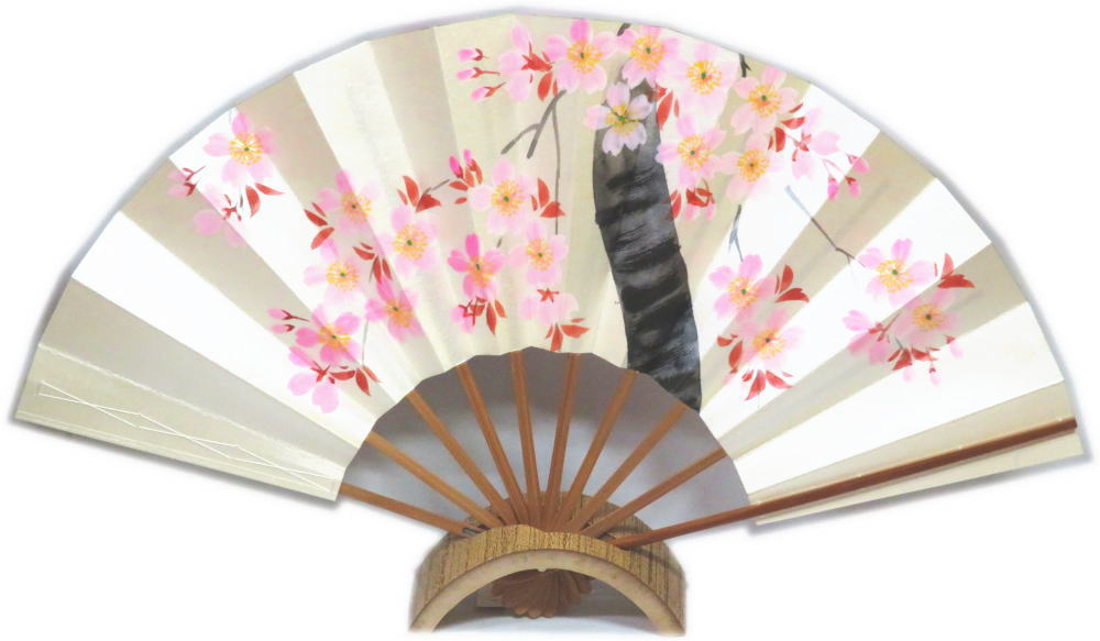 舞扇子≪ナ522パール地桜手描き≫...