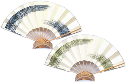 尺舞≪舞花かすみ　紺草≫白竹◇1尺【舞扇子】【尺扇子】化粧箱入り【舞扇】京扇子【尺舞扇】扇子【尺扇】レターパックOK