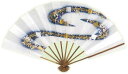 尺舞≪銀砂子地 紺流水 金銀≫ スス竹◇1尺セ5233【舞扇子】【尺扇子】化粧箱なし【舞扇】京扇子【尺舞扇】扇子【尺扇】ゆうパケット発送OK