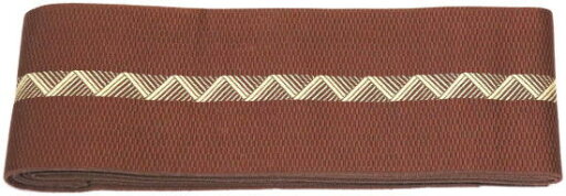 角帯43 こげ茶 献上帯 男帯 1本縞 ゆうパケット発送OK  日本製 男物 角帯タテ糸ポリエステル 横糸綿  3寸帯 三寸帯 リバーシブル 踊り帯 平帯 メンズ