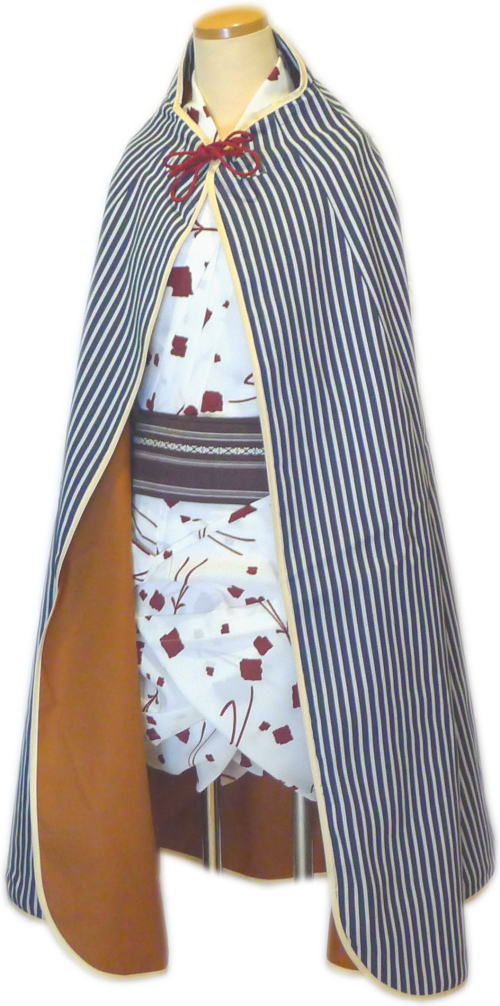 道中合羽3茶（袷）【踊り用小道具】【送料無料】日本舞踊・舞台・ステージ・カラオケ・股旅衣装