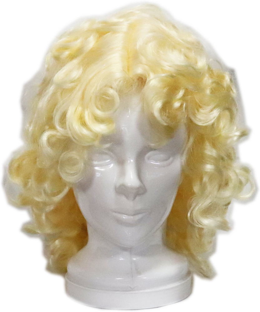 金髪　パーマ【かつら】ゴムかつら【踊り用小道具】プロも使える本格的小道具　時代劇