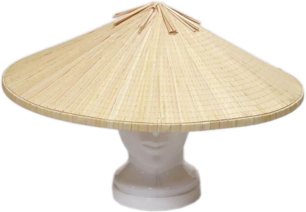 菅笠　尺6　角笠　骨組み竹　頭台（丸輪）紐付 直径約48cm　日本製　山高【踊り用小道具】仮装・演劇・コスプレ・ハロウィン・コント・コスチューム・カラオケ　道中笠　和装　菅笠　すげ笠のサムネイル