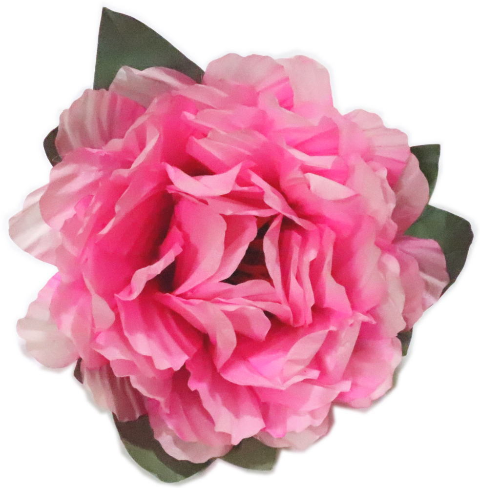 牡丹　ピンク　直径約20cm　花笠用　紙【踊り用小道具】日舞 日本舞踊 舞台 持ち枝 演劇 おどり 飾り ..