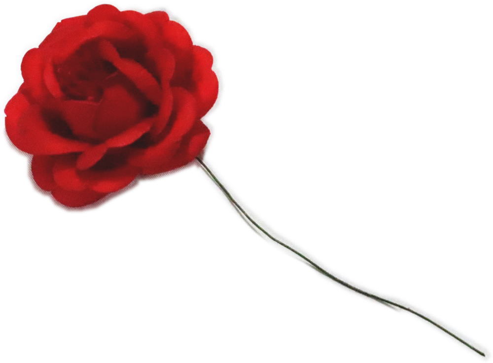 バラ　赤　直径約5cm　花笠用　紙【踊り用小道具】日舞 日本舞踊 舞台 持ち枝 演劇 おどり 飾り 時代劇..