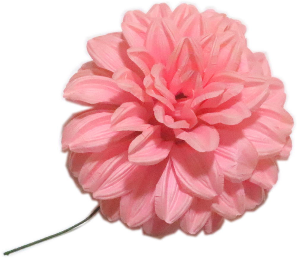 ダリア　ピンク　直径約10cm　紙【踊り用小道具】日舞 日本舞踊 舞台 持ち枝 演劇 おどり 飾り 時代劇 ..