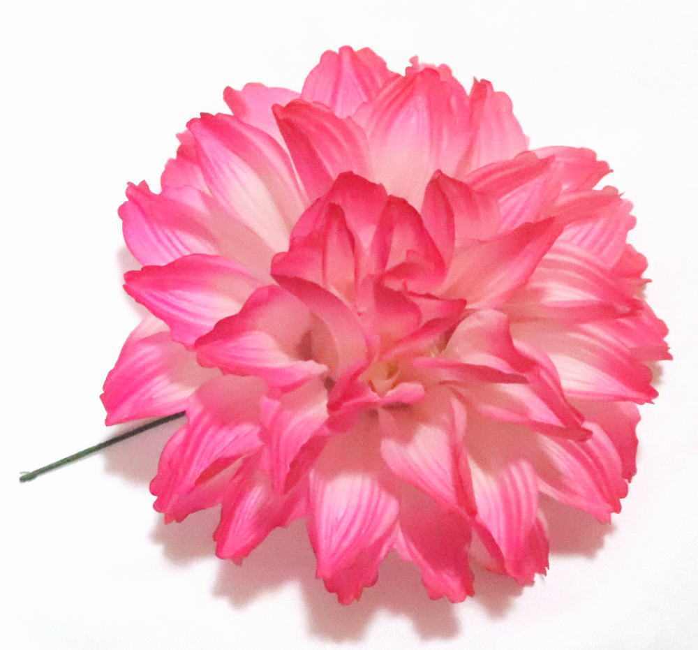 ダリア　ピンクボカシ　直径約10cm　紙【踊り用小道具】日舞 日本舞踊 舞台 持ち枝 演劇 おどり 飾り ..