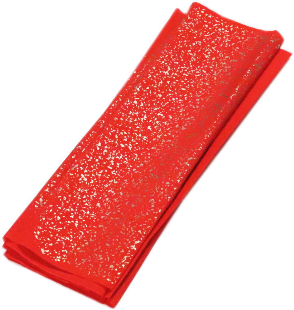 わけあり　金箔八掛　赤無地　金吹雪　ポリエステル　3.8m　静電気防止加工【メール便OK1枚まで】国産..