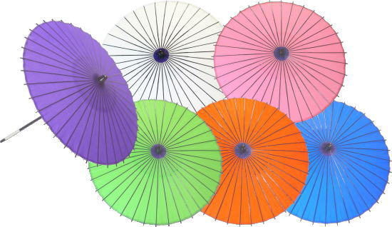 紙傘1（2本柄）布袋付！持ち運びに便利な継ぎ柄！お稽古はもちろん本番にも使えます。文化祭・大道芸・コスプレの小道具としても最適！..