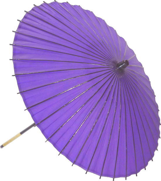 紙傘　紫（2本柄）藤巻　持ち運びに便利な継ぎ柄！お稽古はもちろん本番にも使えます。文化祭・大道芸..
