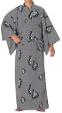 YUKATA 外国人向け浴衣 将棋 紺 男物 L寸 共紐付 仕立上浴衣 小紋 綿(COTTON) ゆかた 浴衣 Mans of Shougi(JapaniseC...