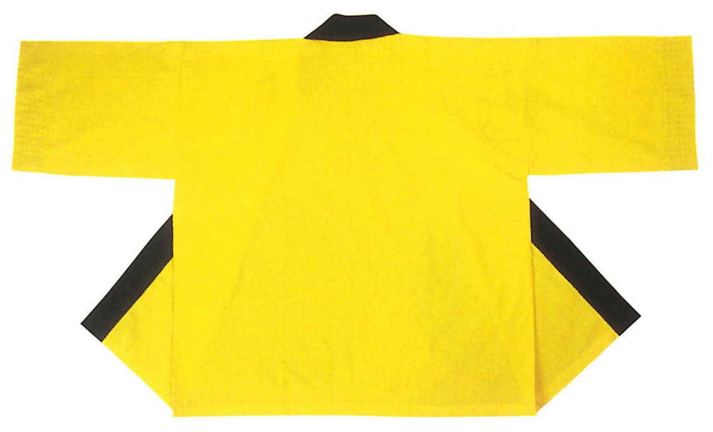 踊り半纏 黄 無地 ゆうパケット発送OK 日本製 お祭用品・祭用品・お祭衣装【法被・半被・はっぴ・ハッピ】【半纏・半天・袢纏・ハンテン・はんてん】【踊り衣装・踊り衣裳】