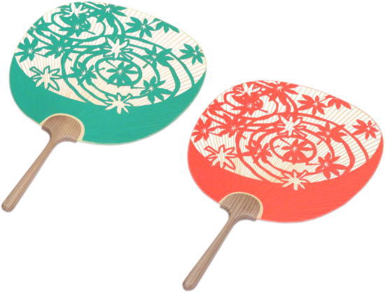 ＜貴船＞大型透かし団扇　片面透かし　28cm【京うちわ】【団扇】【うちわ】踊りうちわ　都うちわ　扇う..