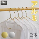 ハンガー 2本セット アルミ製ハンガー ゴールドハンガー シルバーハンガー 跡付かない スリム 洗濯 曲がらない 軽い 頑丈 アルミハンガー アルミ 洗濯用ハン...
