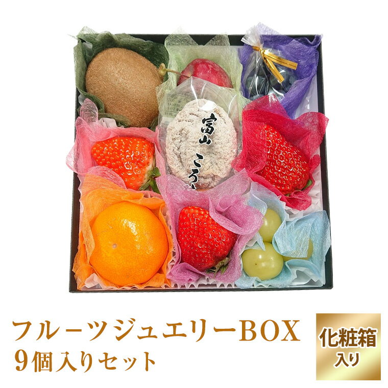 果物ギフト 食の宝石箱 【フルーツジュエリー BOX 9個入セット】 可愛い プチギフト 御歳暮 旬の果物 ..