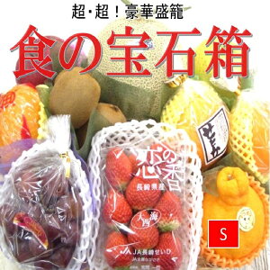 送料無料　季節の果物ギフト　最高級　食の宝石箱【S】豪華フルーツバスケット《メロン＆大粒ブドウ等高級果物》フル－ツセット　御祝、御供、プレゼント、贈り物、出産祝、快気祝、入学祝、就職祝、引越し祝、新築祝、御中元、御歳暮、内祝、贈り物、景品、等々