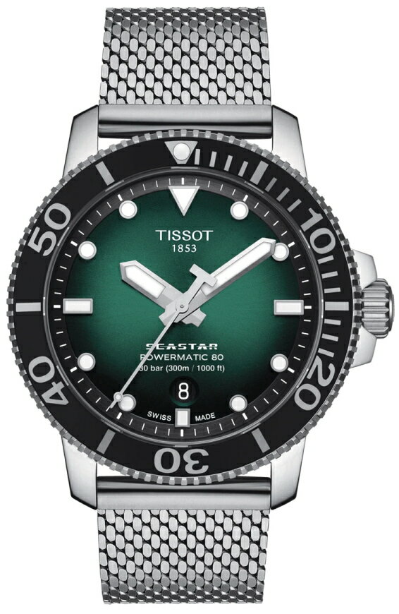 【送料・代引き手数料無料】腕時計 TISSOT 正規商品 シースター 1000 オートマティック 80時間ロングパワーリザーブ30気圧防水(300m)2年保証 T120.407.11.091.00 【送料・代引き手数料無料】メンズ　プレゼント　ギフト