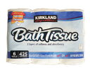 　トイレットペーパー　　KIRKLAND　カークランド　トイレ　43.18m/6ロール　2枚重ね　BATH　TISSUE