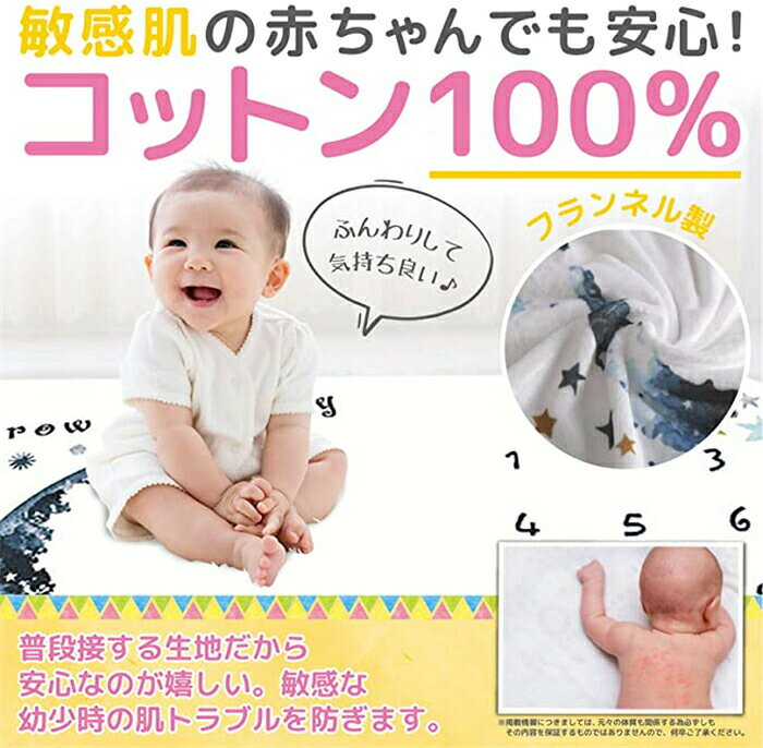 月齢フォトシート グッズ シーツ 新生児 おくるみ ブランケット アルファベット 数...
