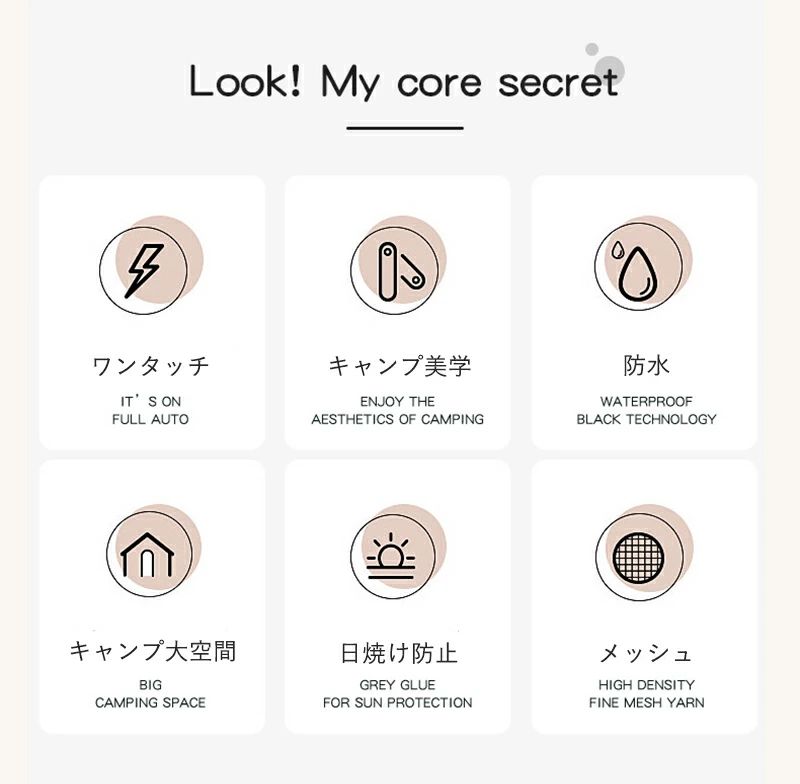 テント ワンタッチ 3人用 4人用 5-8人用 ワンタッチテント UVカット テント ドームテント キャンプテント アウトドア 海 海辺 ビーチ ファミリー キャノピー キャンプ用品 アウトドア セット 簡易テント 軽量 日よけ キャンプ shin821-10094027 匠shin サンプル画像2