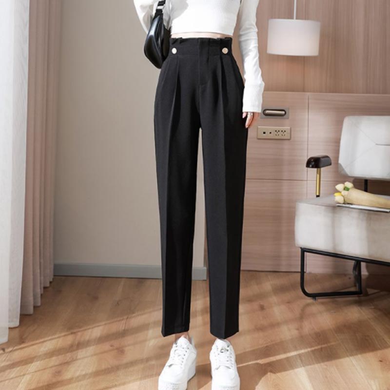 ロング丈 クロップドパンツ ストレッチパンツ パンツ ブラック 9分丈 仕事 テーパード 九分丈 黒 美脚パンツ 美脚デニム 仕事用パンツ ストレッチ shin821-10099550 匠shin サンプル画像3