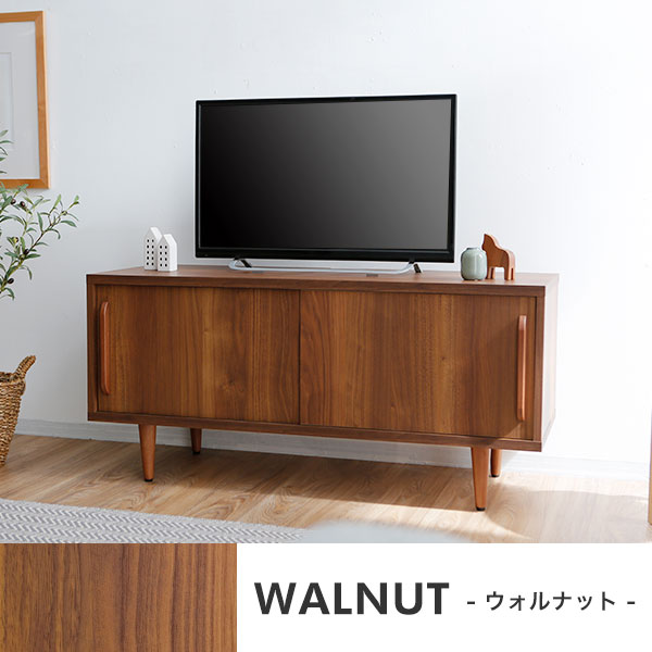 テレビ台 ローボード 国産 テレビボード 収納棚 リビング 収納 パソコン台 テレビラック 120cm 収納 TV台 TVボード AVボード木目調 日本製 在宅 半完成品 - 3