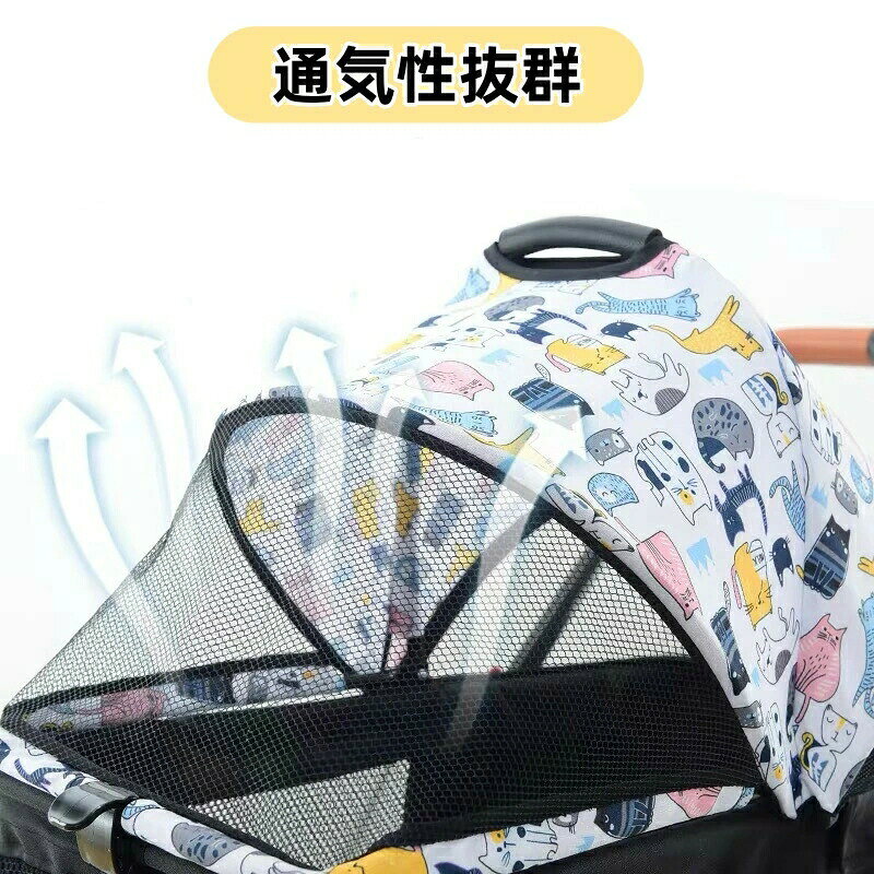 ペットカート ネコ柄 分離式 ブランド TATOYA 折りたたみ式 カート 犬兼用 2WAY 折...
