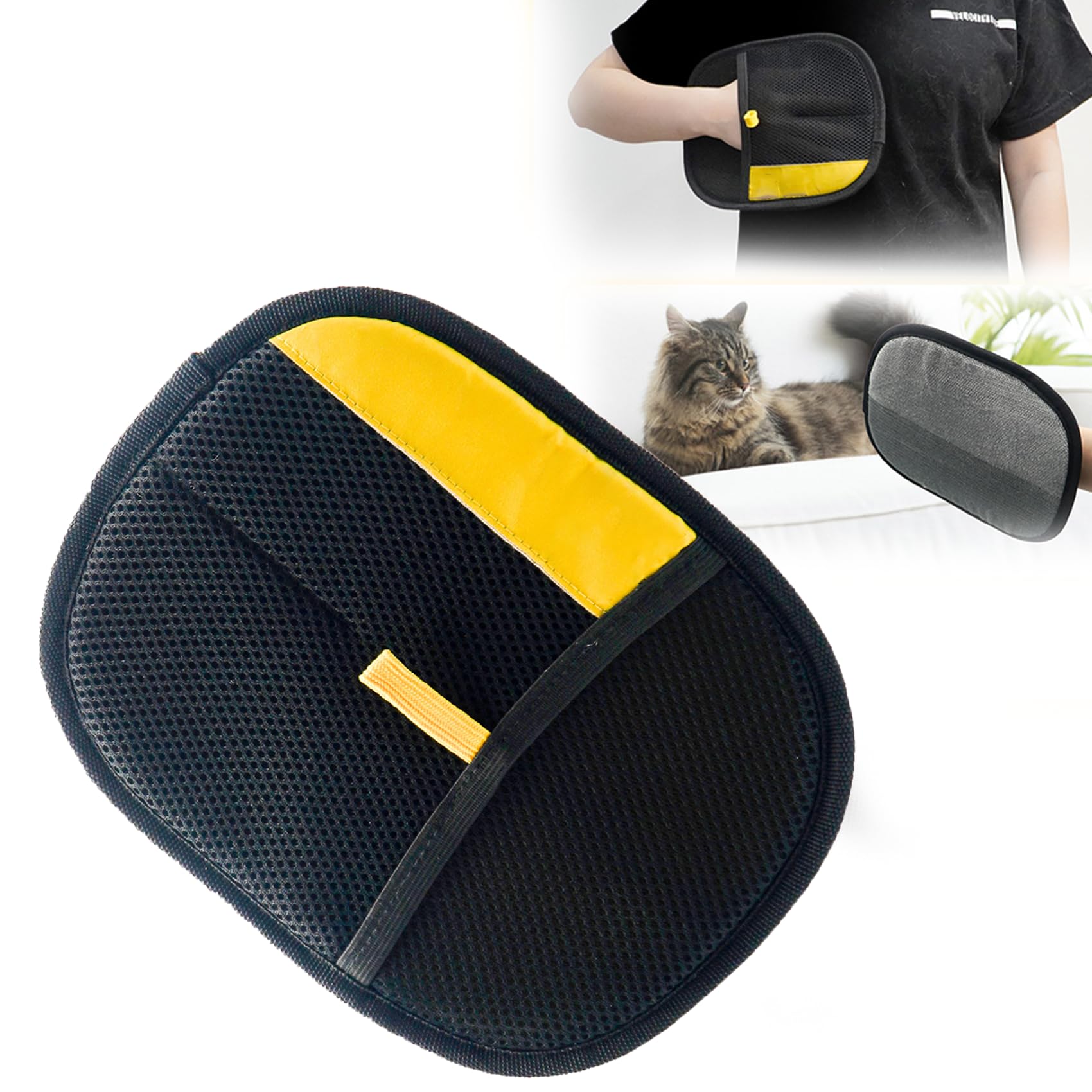 らくらく抜け毛グローブ ペット ブラシ 手袋 ペット用静電毛取り手袋 猫の毛除去手...