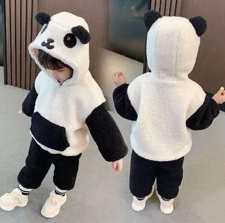 子供用 上下セット 送料無料 ウサギ パンダ ルームウエア もこもこ モコモコ ベビー服 女の子 男の子 プレゼント ギフ