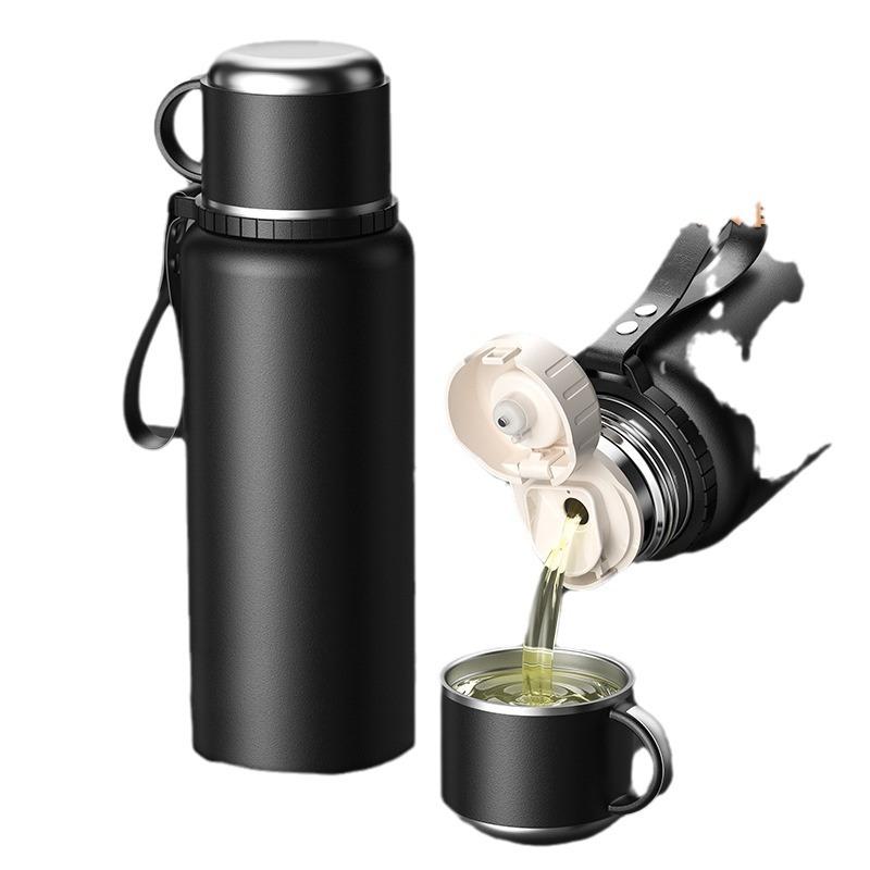 メンズ 男性用 大容量 600ml 800ml 1000ml 1200ml 保温 保冷 茶こし付き 316ステンレス鋼 真空断熱 ティーポット オフィス