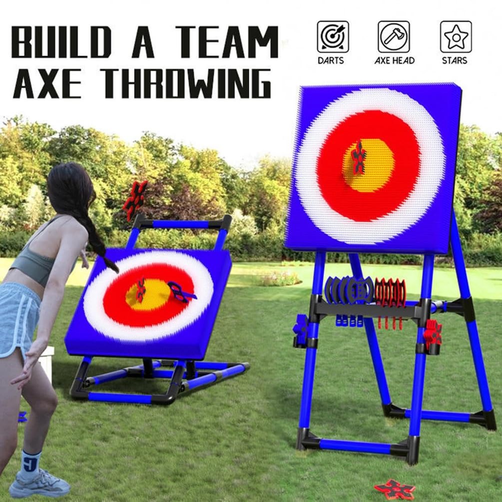 匠shinの裏庭のためのx投げゲーム、屋外と屋内の大人向けのx投げゲームセット、8個の長扱いのある空飛ぶxと8個の6つ星のダーツ、屋内と屋｜アングル3