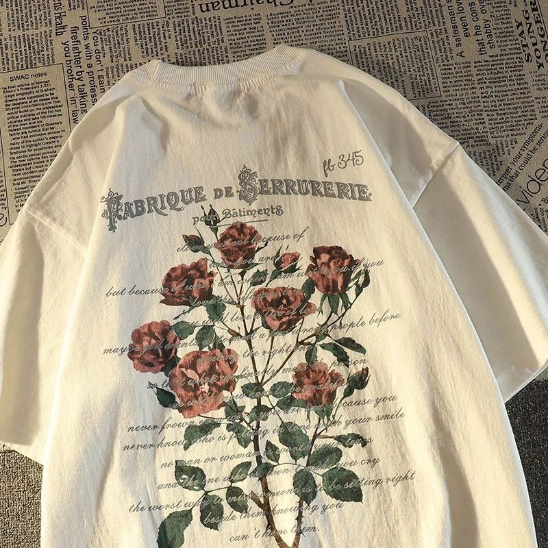 Rakuten - 丸首 英文字 おしゃれtシャツ カジュアル ゆるカットソー アメリカン ゆったり 体型カバー 可愛い かわいい SLUC050(2色S-3XL)
