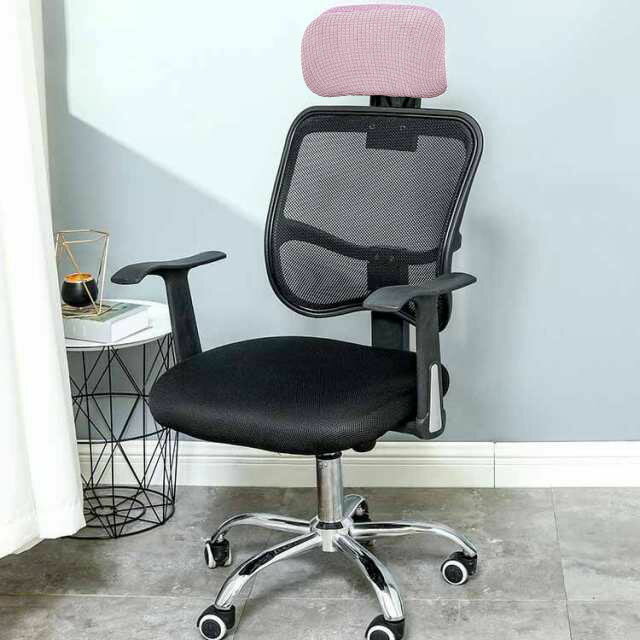 オフィスチェア ヘッドレストカバー 枕カバー ストレッチ性 着脱簡単 伸縮素材 防水 オフィス用 事務椅子 洗濯可能 シンプル 無