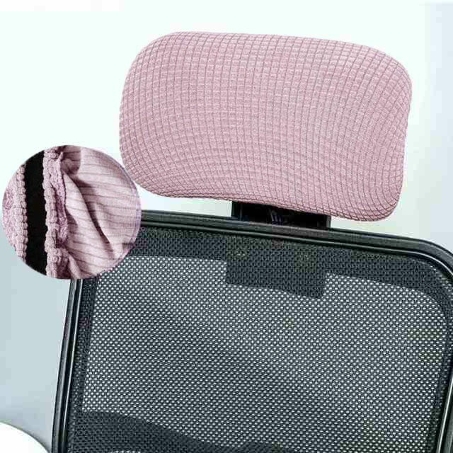 オフィスチェア ヘッドレストカバー 枕カバー ストレッチ性 着脱簡単 伸縮素材 防水 オフィス用 事務椅子 洗濯可能 シンプル 無