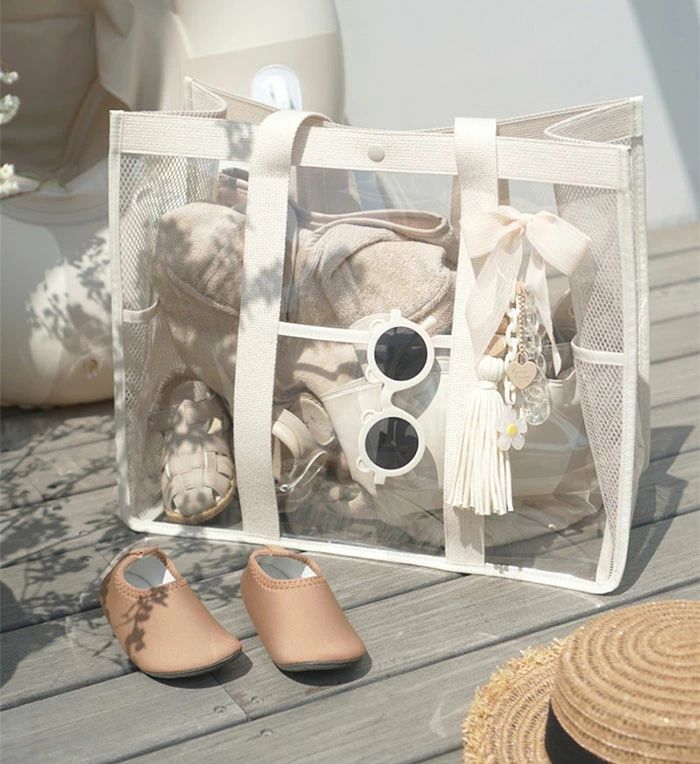 Beach Bags, Pool Bags - 送料無料 ビーチバッグ プールバッグ 夏 化粧ポーチ 防水 スイミングバッグ クリア 大人 洗面用具入れ多機能収納ポーチ 小物整理