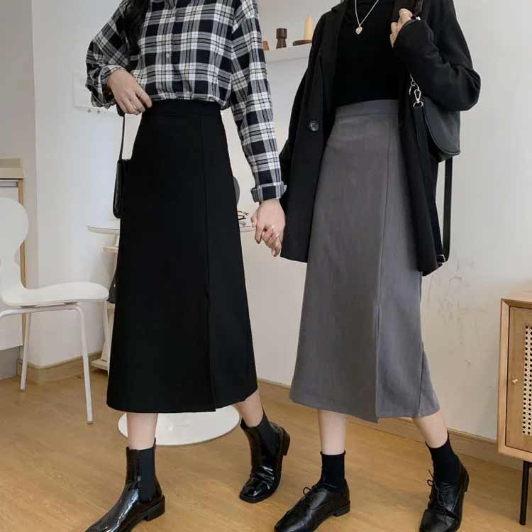 無地 春夏 スカート スリット入り ロングスカート 大きいサイズ タイトスカート ハイウエスト 通勤 ビジネス フォマール 秋冬 レディース 仕事用 黒 オフィス 就活 ボトムス shin821-10065560 匠shin サンプル画像2
