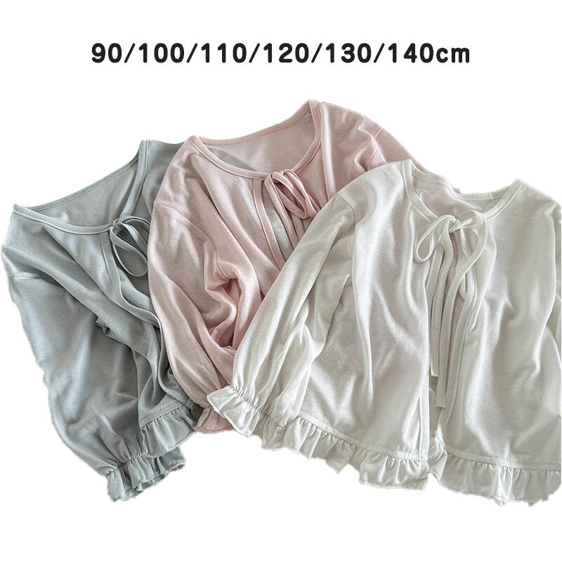 Cardigans - 送料無料 ベビー服 キッズ服 トップス カーディガン ベビーラッシュガード 子供 冷房対策 UVカット 長袖 夏用 女の子 薄手 冷感