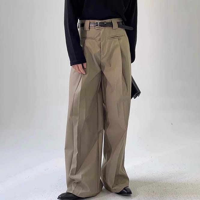 Cropped Pants - メンズ服 男女兼用　ボトムス　ロングパン　パンツ　カジュアル　大きいサイズ　ストリート系