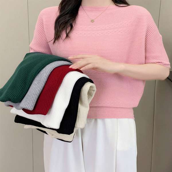 ットプルオーバー ベーシック 半袖�