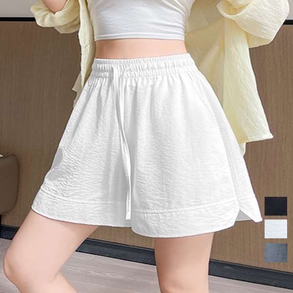 Rakuten - ポケット付き 大人カジュアル 半ズボン 楽ちん ゆったりハーフパンツ 膝上丈パンツ涼しい 薄手イージーパンツ ルームウェア 無地