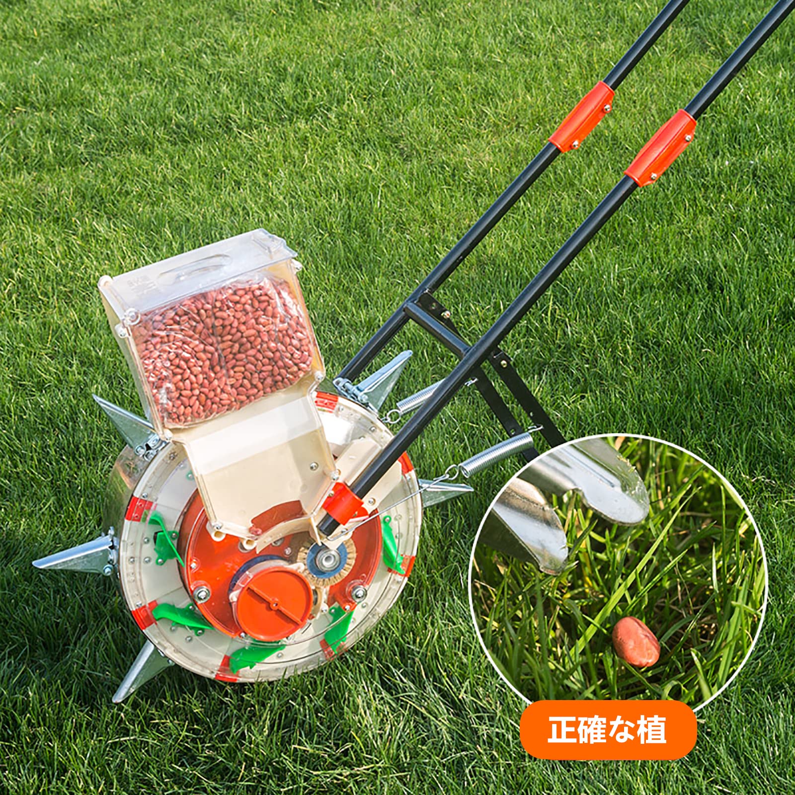 ガーデン農業種子ディスペンサー、肥料播種機、芝生用、精密手動播種機トウモロコ...