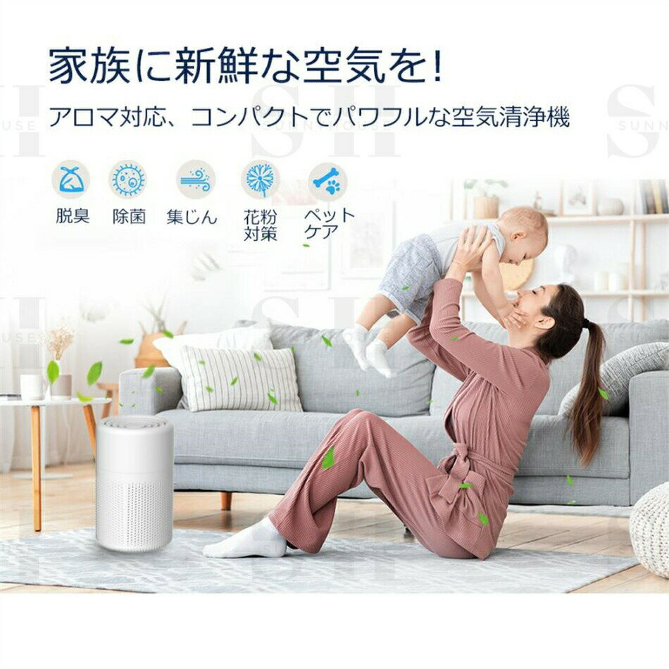 【花粉やウイルス対策におすすめ】小型 空気清浄機 卓上 USB充電式 軽量 省エネ 静音 PM2.5対応 アロマ対応 3段階切替 脱臭 コンパクト ホコリ 集塵 タイマー機能 家庭用 ポイント消化 プレゼント ギフト 人気 新生活 母の日 父の日 誕生日