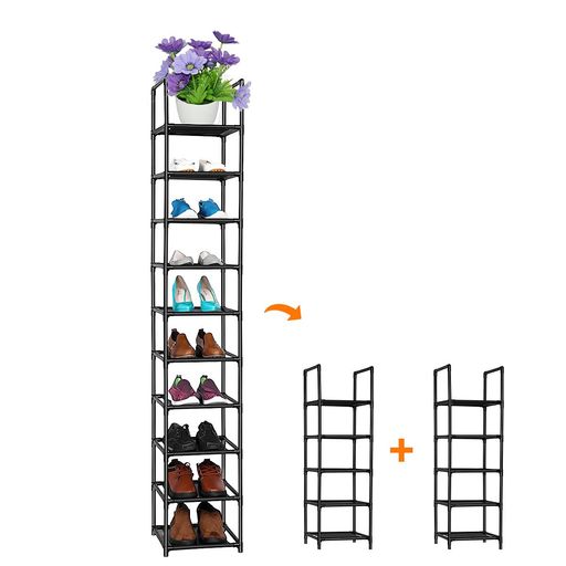 シューズラック10段靴収納靴棚10足下駄箱省スペースシューズボックススリム玄関に靴を効率収納靴入れ組..